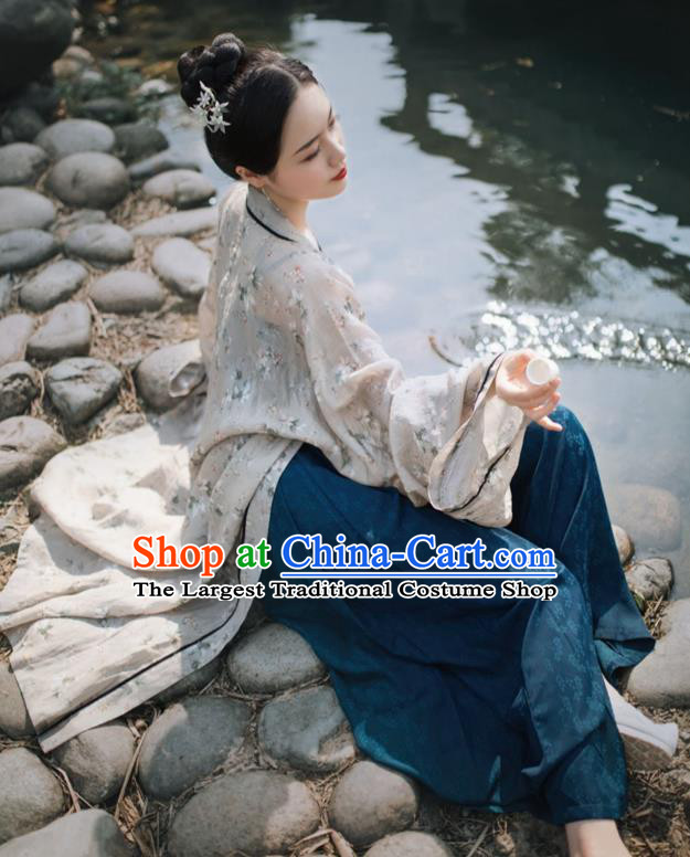 Chinese Song Dynasty Female Costumes Ancient Young Lady Clothing Handmade Hanfu Dresses