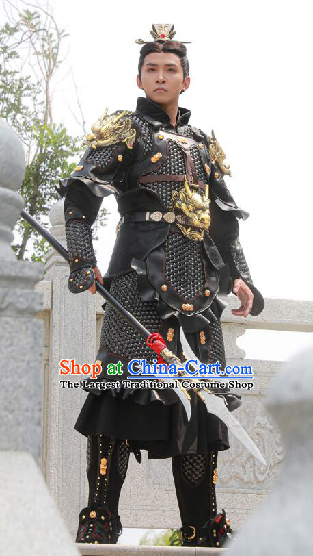 Chinese Ming Dynasty Hauberk Metal Armor Ancient General Chain Armor Costumes