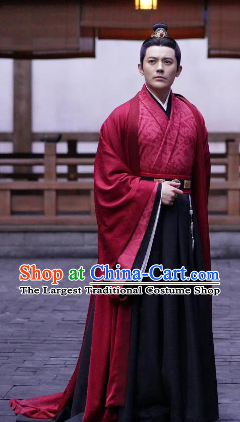 Chinese TV Series Love Like The Galaxy Cui Cheng Fashion Ancient Scholar Garment Costumes Han Dynasty Childe Clothing