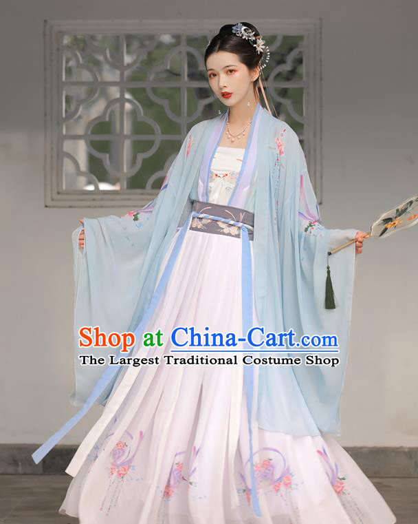 China Song Dynasty Woman Clothing Stage Show Fashion Ancient Young Lady Costumes