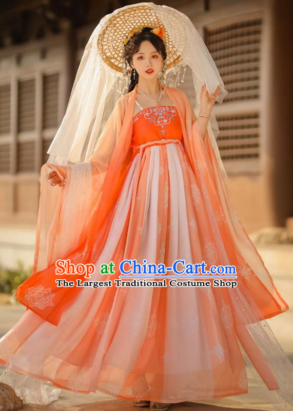 China Ancient Royal Princess Costumes Tang Dynasty Hezi Dresses Clothing Traditional Show Fashion