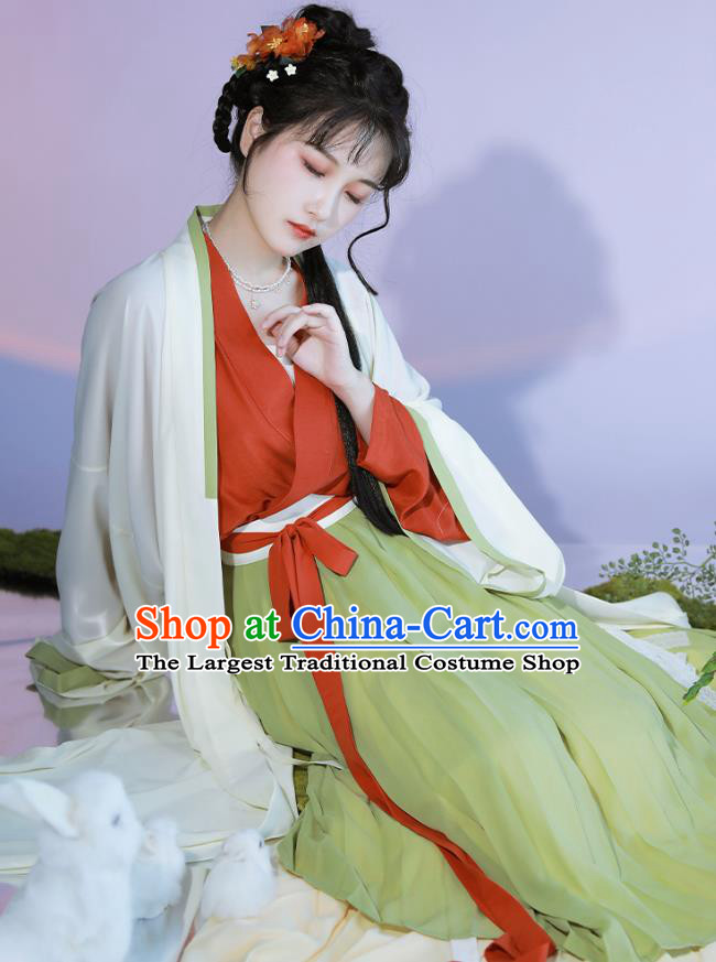 China Traditional Female Hanfu Dress Ancient Young Woman Costumes Song Dynasty Princess Clothing