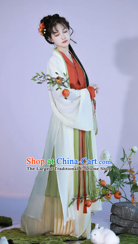 China Traditional Female Hanfu Dress Ancient Young Woman Costumes Song Dynasty Princess Clothing