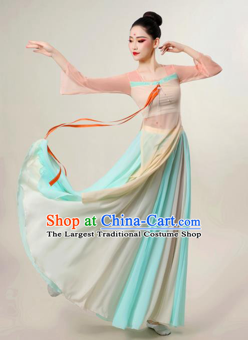 China Dance Training Fashion Fan Dance Outfit Woman Solo Dance Clothing Classical Dance Costume