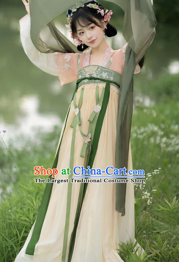 China Tang Dynasty Princess Dresses Ancient Noble Lady Garment Costumes Hanfu Clothing