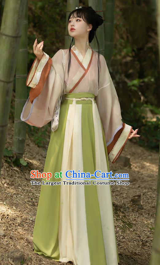 China Swordswoman Hanfu Clothing Jin Dynasty Princess Dresses Ancient Young Lady Garment Costumes Complete Set
