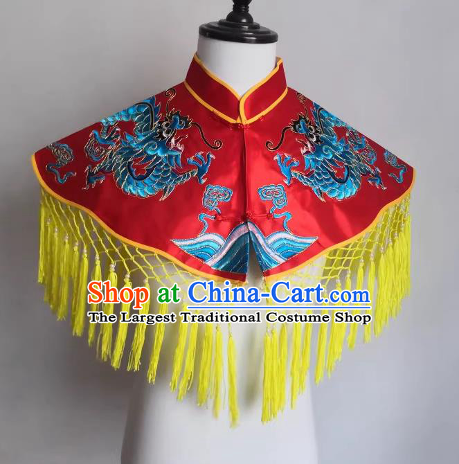 China Fiesta Parade Master Embroidered Costume Folk Dance God Clothing Immortal Red Cappa