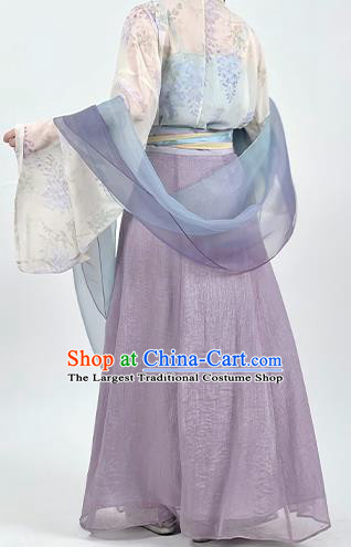 China Ancient Goddess Garment Costumes Traditional Hanfu Dresses Jin Dynasty Court Princess Clothing
