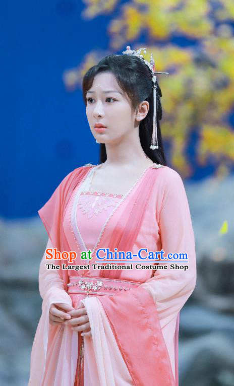 TV Series Immortal Samsara Yan Dan Pink Dress China Ancient Fairy Costumes Goddess Clothing