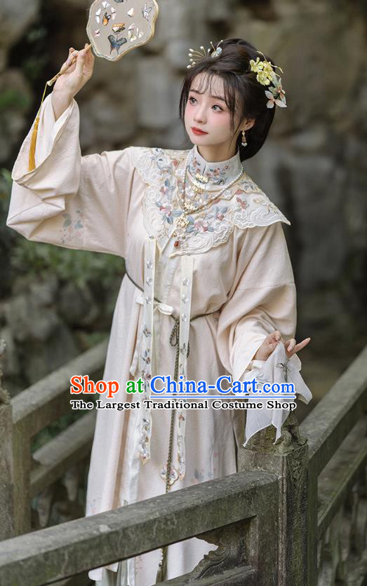 Chinese Ancient Women Embroidered Clothing Female Hanfu Set Ming Dynasty Yunjian Coat and Skirt Costumes