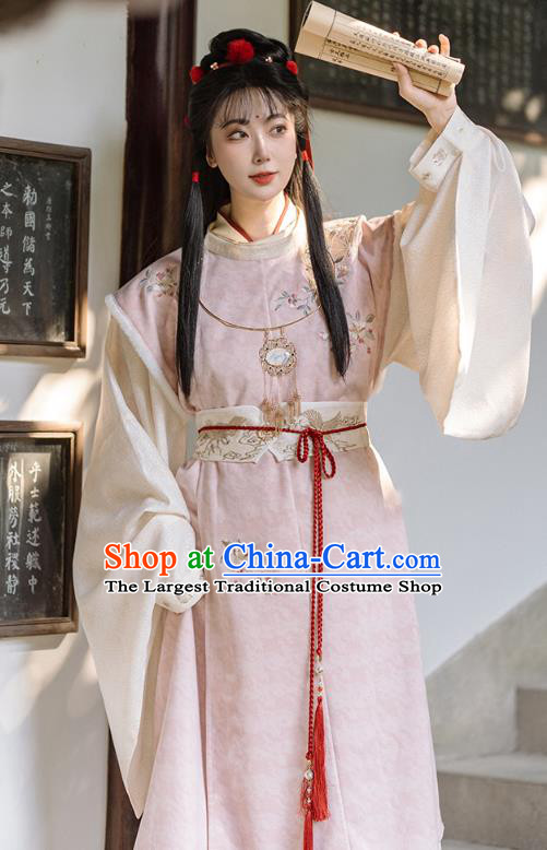 Chinese Ming Dynasty Childe Vest Coat and Skirt Set Ancient Male Embroidered Clothing A Dream in Red Mansions Jia Baoyu Hanfu Costumes