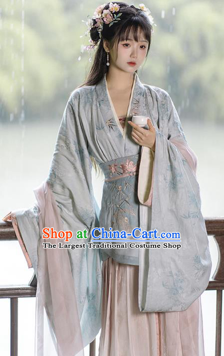 Chinese Women Hanfu Dresses Northern and Southern Dynasties Princess Costume Set Ancient Female Embroidered Clothing