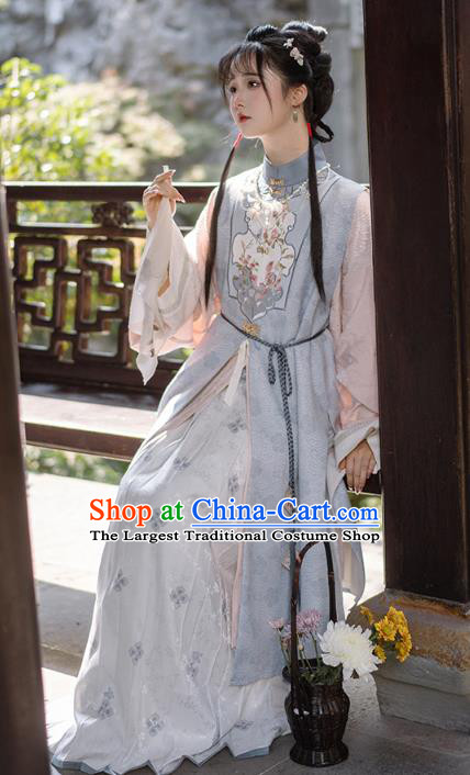 Chinese Ancient Female Hanfu Clothing Ming Dynasty Aristocratic Lady Costumes A Dream in Red Mansions Lin Daiyu Dress