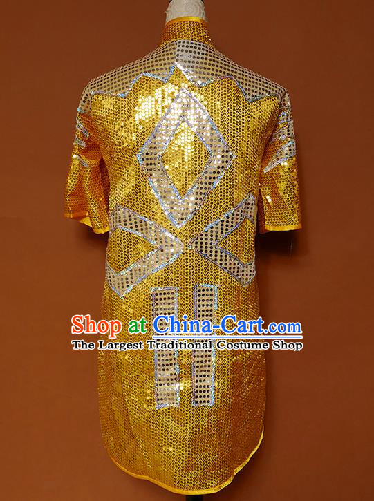 Chinese Kung Fu Performance Golden Outfit Martial Arts Competition Clothing Wushu Tournament Uniform Chang Quan Clothes