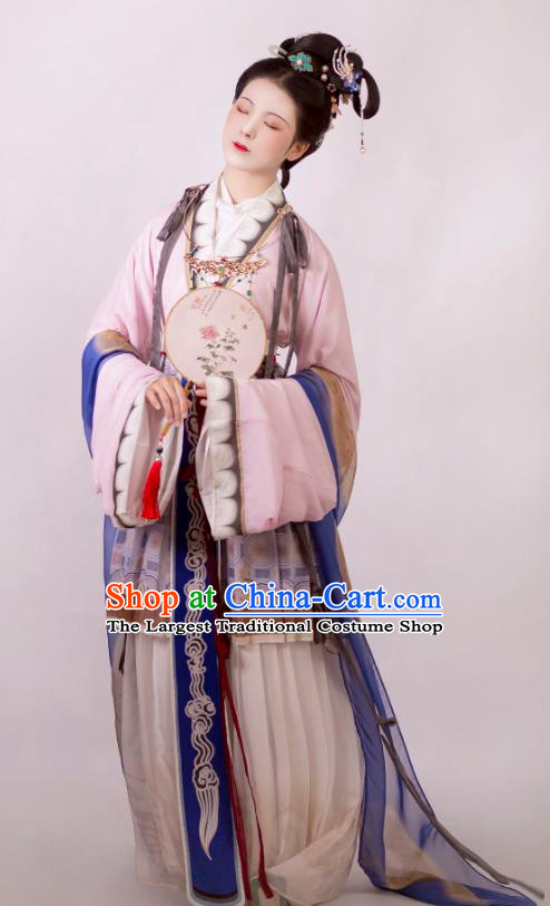 Chinese Song Dynasty Royal Empress Dresses Traditional Court Hanfu Ancient Goddess Garment Costumes
