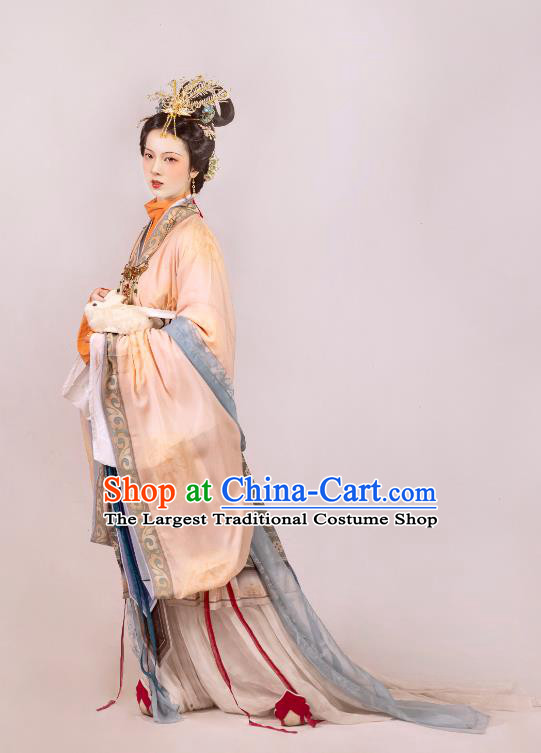 Chinese Song Dynasty Empress Dresses Traditional Hanfu Ancient Court Woman Garment Costumes Complete Set