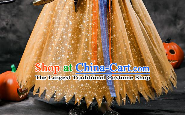 Halloween Girl Stage Show Costume Cosplay Witch Fashion Kid Performance Dress Children Day Clothing