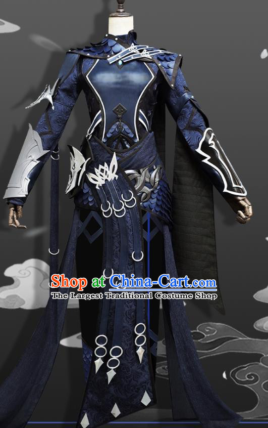 Ancient Swordswoman Costumes Cosplay Female General Garments Jian Xia Qing Yuan NPC Warrior Clothing