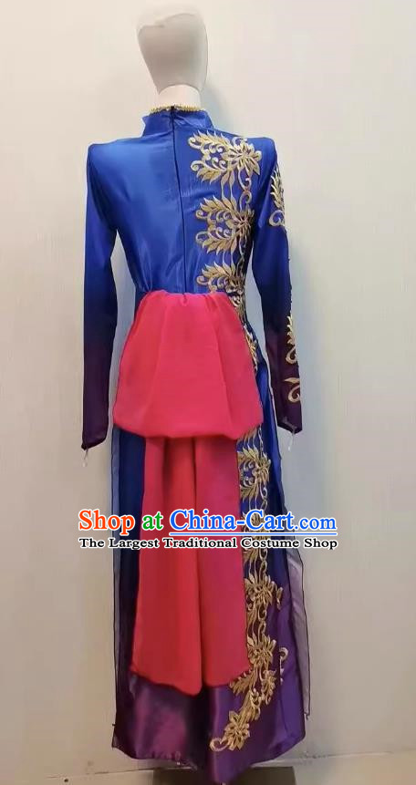 Qiang Nationality Adult Women Costumes Minority Performance Costumes Custom Dance Costumes
