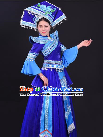 Zhuang Costumes Male And Female Hosts Costumes Solo Performance Costumes Big Swing Skirts