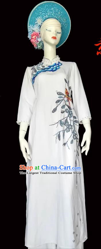 Ethnic Minority Costume Kinh Women Clothing Vietnam Ao Dai