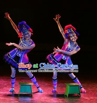 Dance Performance Costumes Ethnic Minority Yao Costumes Stage Costumes Pleated Skirt Suit