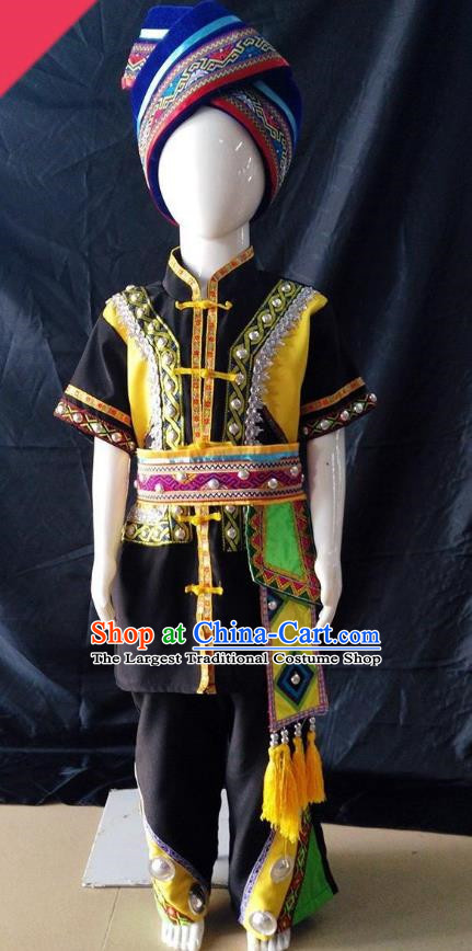 Zhuang Clothing Minority Children Stage Costume Boys