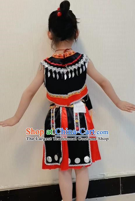 Ethnic Minority Lingling Girls Dance Costumes Miao, Yi, Dong, Zhuang, Yao Performance Costumes