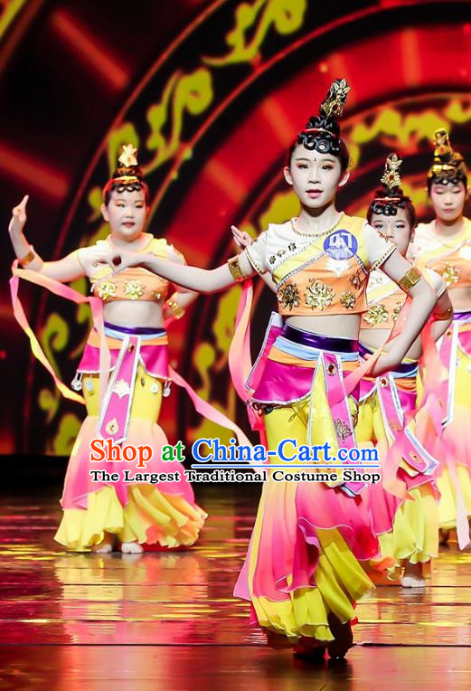 Children Costumes Dunhuang Dance Classical Children Pipa Dance Costumes