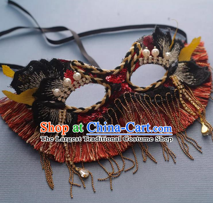 Venice Sen Women's Sequins Shine Feathers Funny Halloween Masquerade Party Female Cosplay Mask