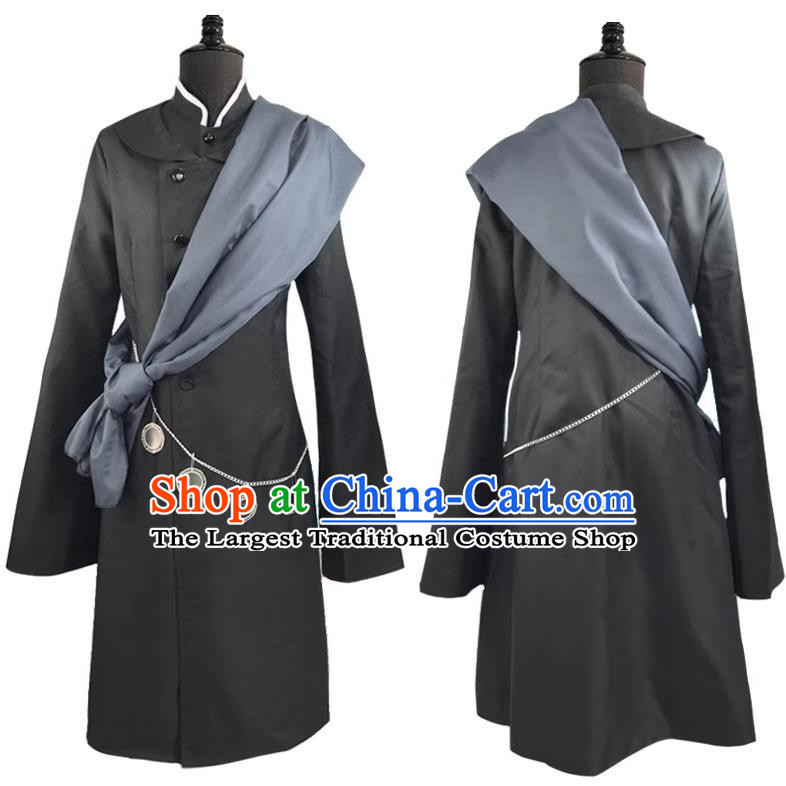 Cosplay Funeral Robe Shawl Clothes Suit Halloween Mortician Costumes