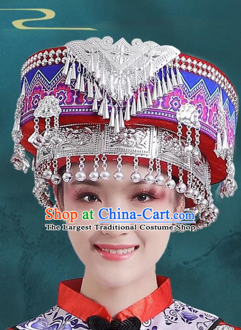 Ethnic Minority Hat Miao Tujia Zhuang Headdress Female Performance Stage Jewelry Yi Naxi