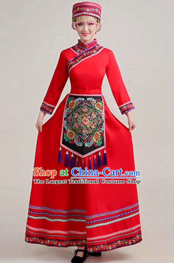 Dong Costume Female Minority Costume Adult Autumn And Winter Long Embroidery Stage Performance Costume Show