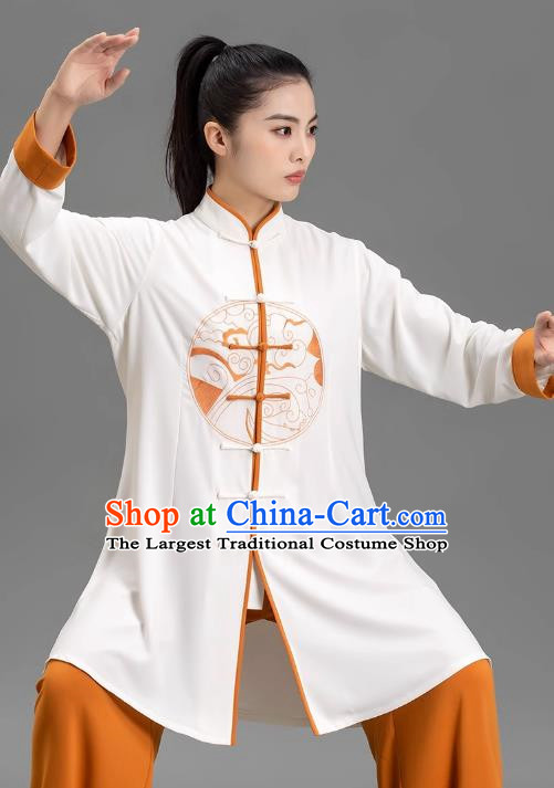 Tai Chi Clothing Fashion Design Performance Clothing Contrast Color Matching Suit Chinese Style Long Section