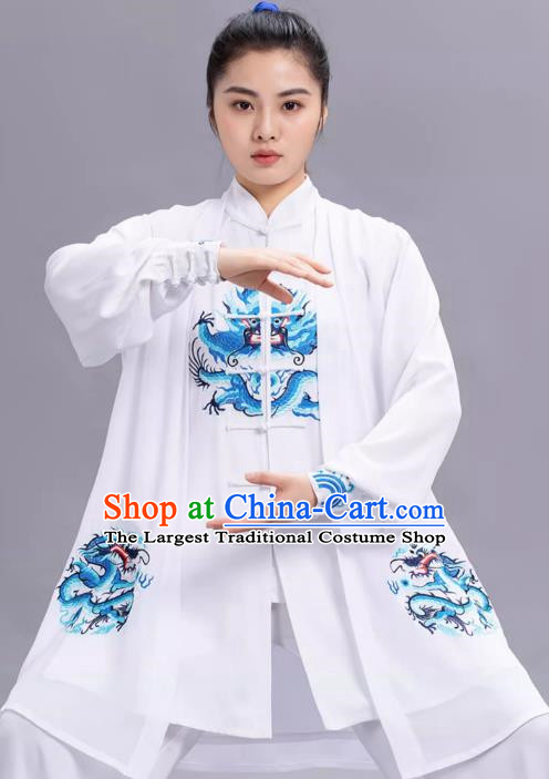 Tai Chi Suit Exquisite Embroidery Dragon Performance Competition Practice Qigong Men And Women The Same Style