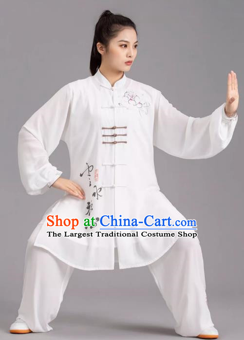 Tai Chi Clothes Competition Practice Loose Silk Hemp Elegant Martial Arts Morning Exercise Men And Women