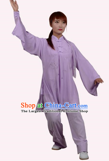 Tai Chi Clothing Women Summer Embroidery Practice Clothing Performance Competition Clothing Practice Martial Arts Martial Arts Clothing