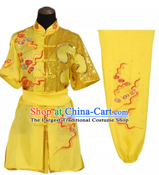 Martial Arts Practice Clothing Male Performance Clothing Children Performance Clothing Chinese Style Competition Clothing Kung Fu Short Sleeved Martial Arts Training Clothing