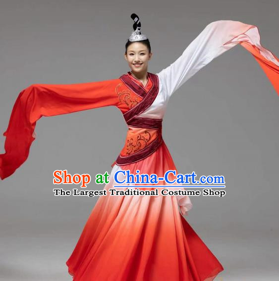 Niannujiao Red Classical Water Sleeve Dance Costume Hangzhou Physical Stage Party Female Performance Costume