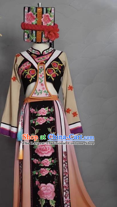 Qiang Dance Costume Peach And Plum Cup Yi Louqiu Ethnic Minority