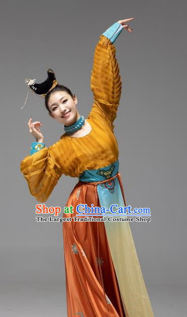 Chinese Classical Dance Han Tang Dance Lantern Dance Performance Group Dance Dress