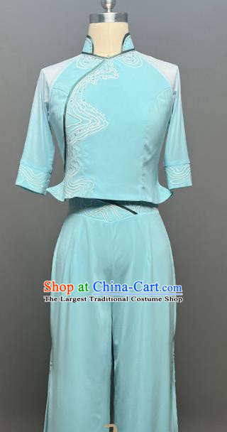 Spring Festival Gala Dingbu Bridge Dance Performance Costume Water Clear Women Group Dance Classical Dance Chinese Style