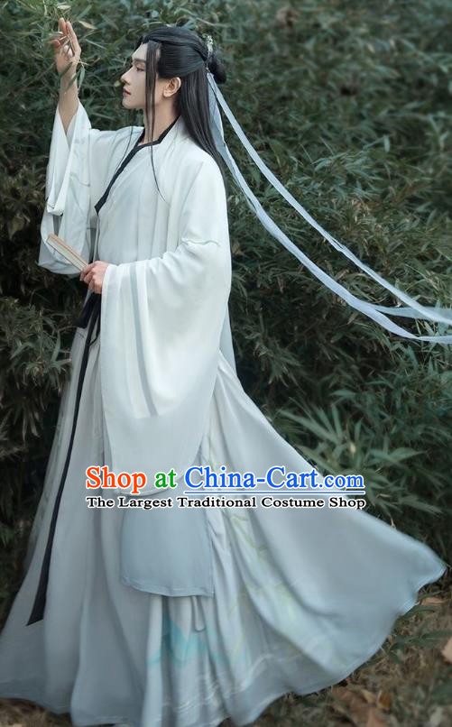 China Traditional Hanfu Male Outfit Jin Dynasty Young Childe Clothing Ancient Swordsman Garment Costumes