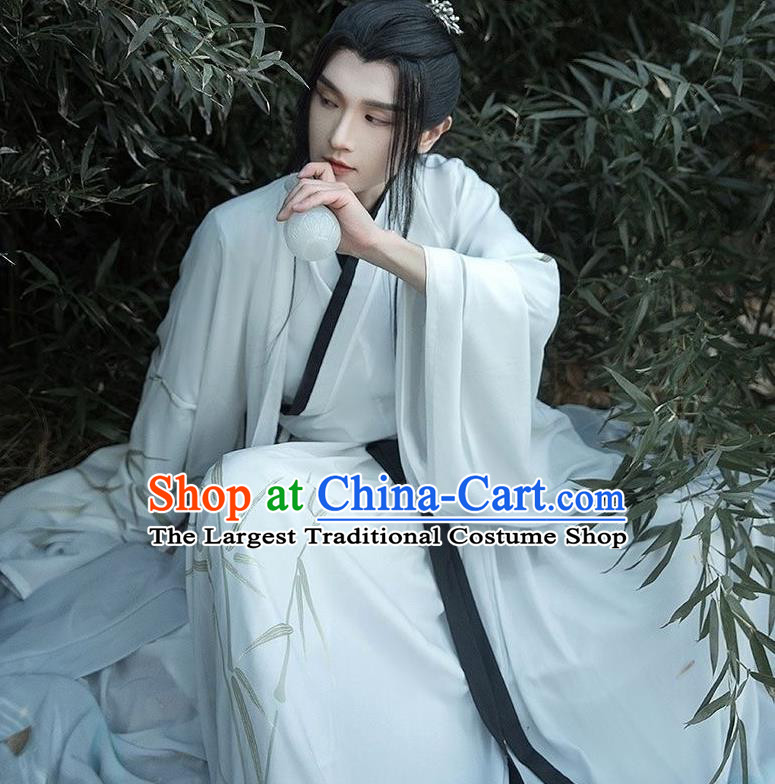 China Traditional Hanfu Male Outfit Jin Dynasty Young Childe Clothing Ancient Swordsman Garment Costumes