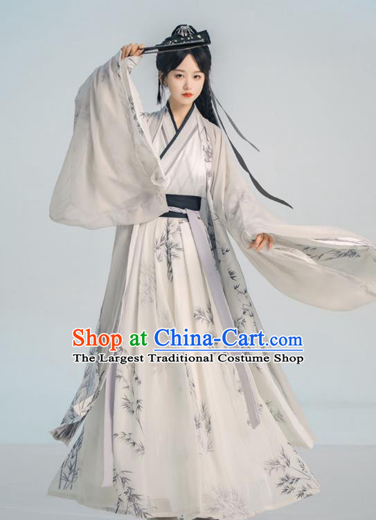 Ancient China Swordsman Costumes Traditional Wuxia Hanfu Dress Jin Dynasty Young Hero Clothing