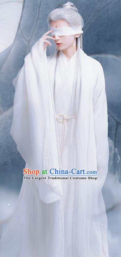 China Ancient TV Series King White Clothing Drama Immortal Samsara Lord Ying Yuan Garment Costumes