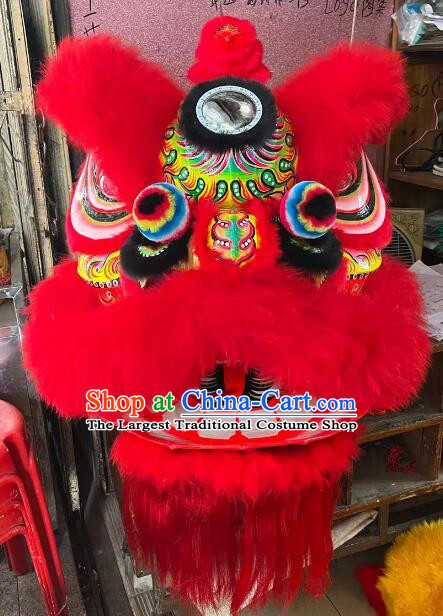 Top Competition and Parade Red Fur Lion Dance Costume Fut San Lion Complete Set