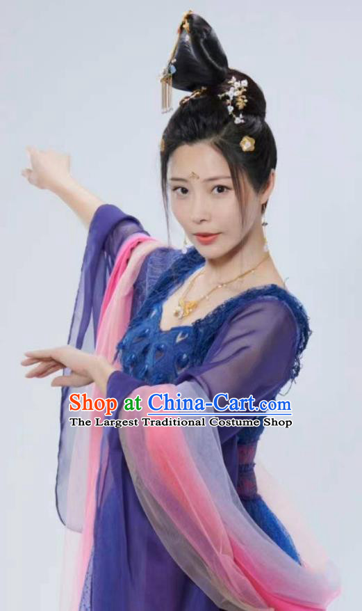 TV Series Strange Tales of Tang Dynasty Helan Xue Dress Traditional China Woman Clothing Ancient Dance Beauty Costumes