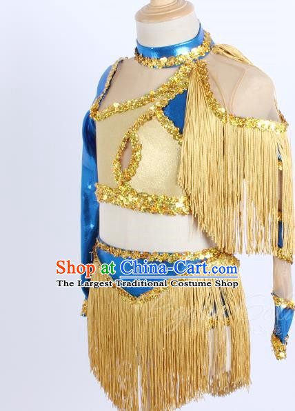 Children Spring And Summer Performance Costumes Stage Costumes Performance Costumes Tassel Irregular Jumpsuits