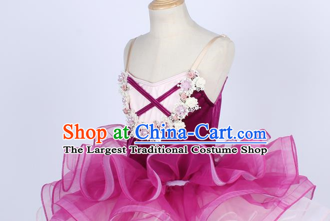 Children Female Princess Dress Spring And Summer Performance Costumes Ballet Skirt Stage Costumes Performance Costumes
